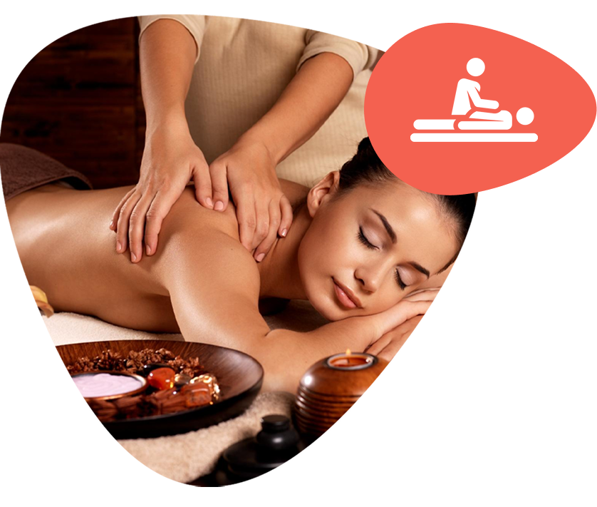 A person enjoying a massage combo treatment, combining multiple massage techniques for full relaxation.